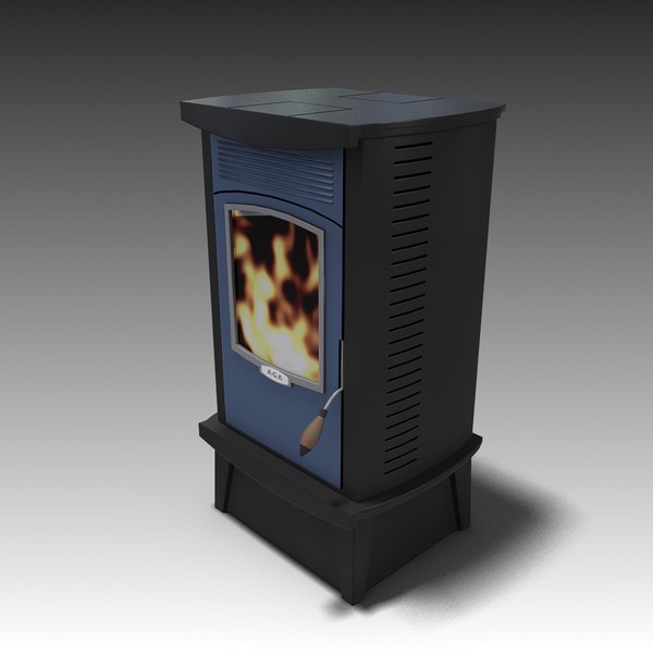 3d model wood burning stove pellet - Pellet Stove by kostefa